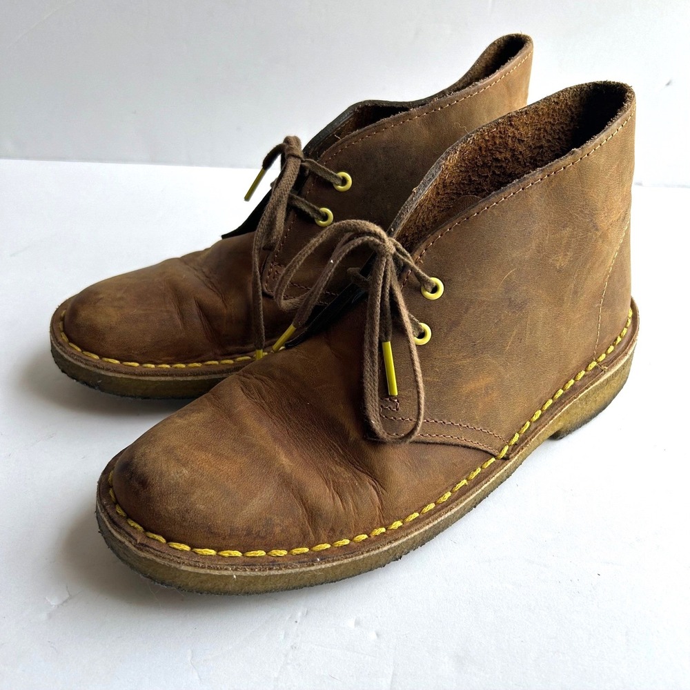 Clarks‎ Original Desert Boots Women Size 6 Brown Leather Beeswax Chukka Shoes